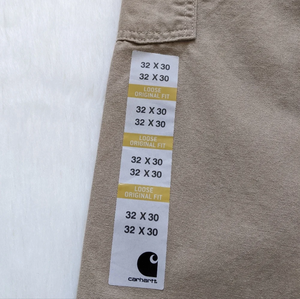 NWT Men's Carhartt Canvas Carpenter Jeans Loose Original Fit | Size 32x30